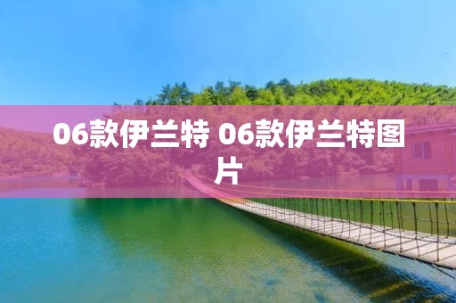 06款伊兰特 06款伊兰特图片