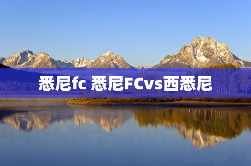 悉尼fc 悉尼FCvs西悉尼