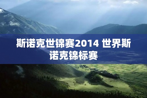 斯诺克世锦赛2014 世界斯诺克锦标赛