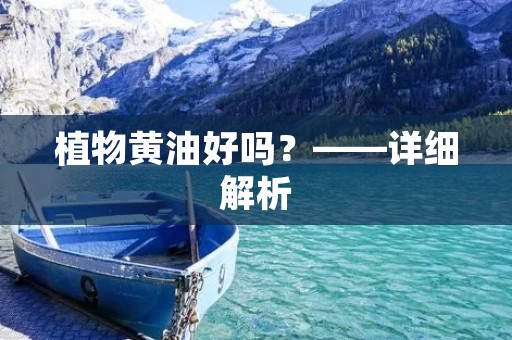 植物黄油好吗?——详细解析