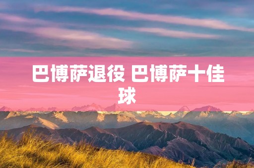 巴博萨退役 巴博萨十佳球 巴博萨退役 巴博萨十佳球