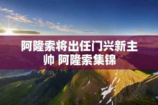 阿隆索将出任门兴新主帅 阿隆索集锦