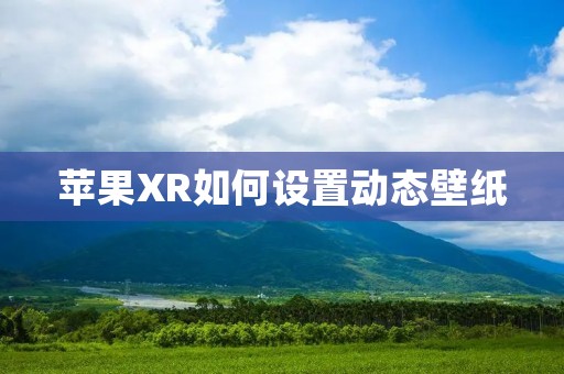 苹果XR如何设置动态壁纸