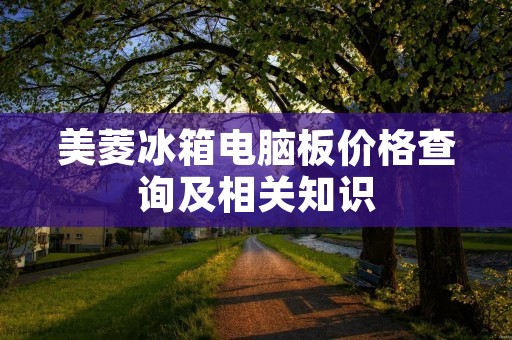 美菱冰箱电脑板价格查询及相关知识 美菱冰箱电脑板价格查询及相关知识