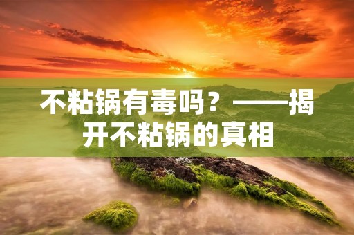 不粘锅有毒吗?——揭开不粘锅的真相