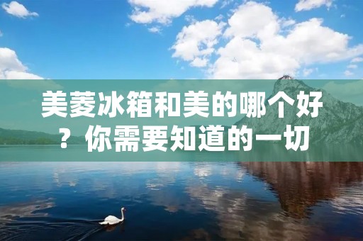 美菱冰箱和美的哪个好？你需要知道的一切