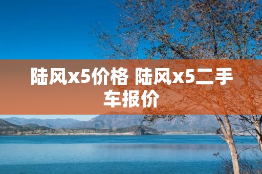 陆风x5价格 陆风x5二手车报价