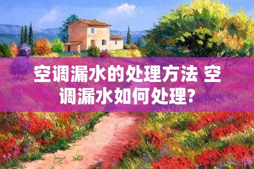 空调漏水的处理方法 空调漏水如何处理?