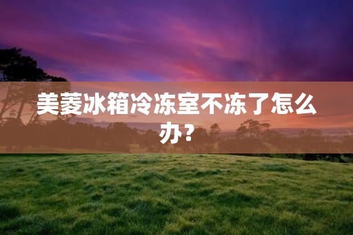 美菱冰箱冷冻室不冻了怎么办? 美菱冰箱冷冻室不冻了怎么办?