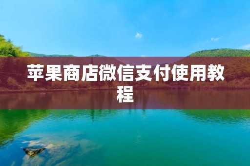 苹果商店微信支付使用教程