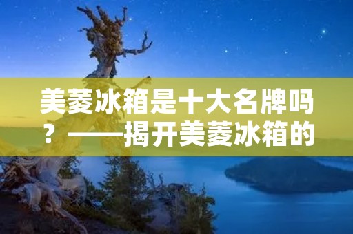 美菱冰箱是十大名牌吗?——揭开美菱冰箱的品牌之谜 美菱冰箱是十大名牌吗?——揭开美菱冰箱的品牌之谜