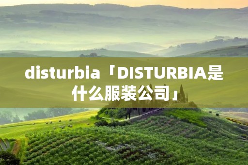 disturbia「DISTURBIA是什么服装公司」