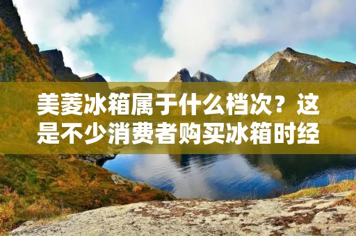 美菱冰箱属于什么档次？这是不少消费者购买冰箱时经常关注的问题。美菱作为家电行业的知名品牌，其冰箱产品备受消费者青睐，那么美菱冰箱到底属于什么档次呢？下面，我们来详细探讨一下。