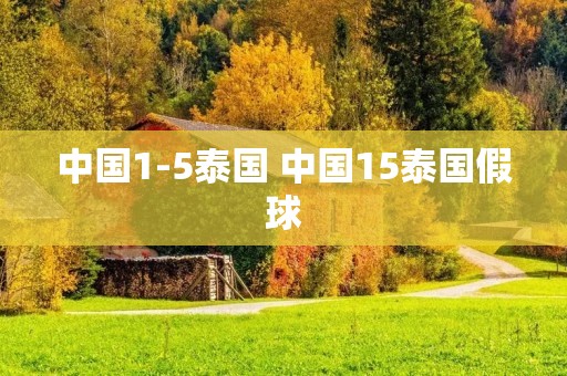 中国1-5泰国 中国15泰国假球