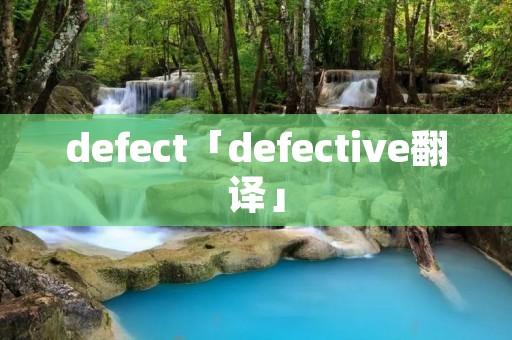 defect「defective翻译」