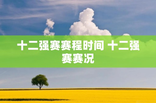 十二强赛赛程时间 十二强赛赛况