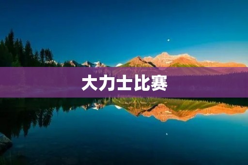 大力士比赛：探寻最强之人