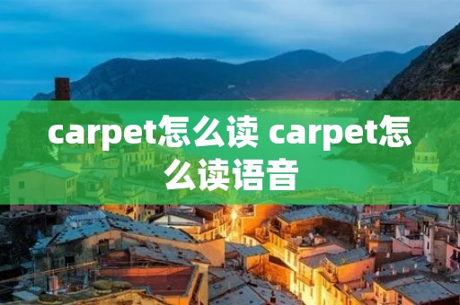 carpet怎么读 carpet怎么读语音