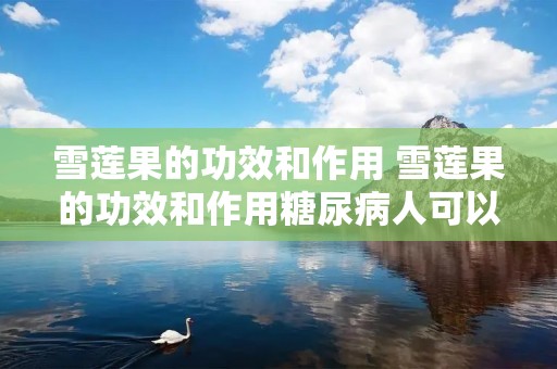 雪莲果的功效和作用 雪莲果的功效和作用糖尿病人可以吃雪莲果吗
