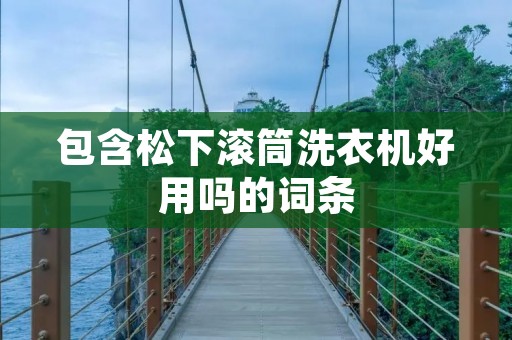 包含松下滚筒洗衣机好用吗的词条