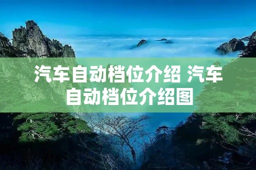 汽车自动档位介绍 汽车自动档位介绍图