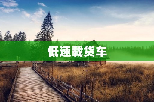 低速载货车:安全、经济、实用的运输利器 低速载货车:安全、经济、实用的运输利器