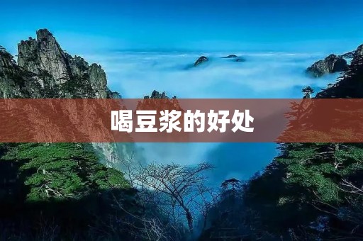 喝豆浆的好处：让你更健康