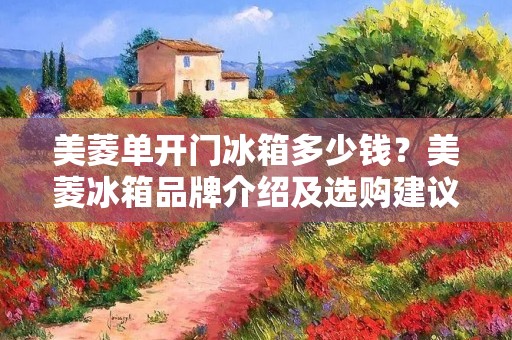 美菱单开门冰箱多少钱？美菱冰箱品牌介绍及选购建议