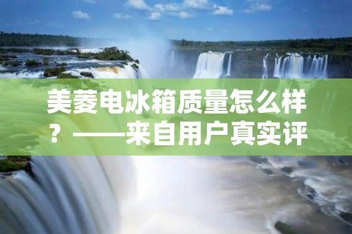 美菱电冰箱质量怎么样?——来自用户真实评价的答案