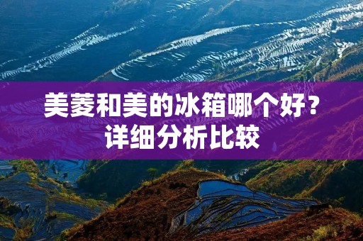 美菱和美的冰箱哪个好？详细分析比较