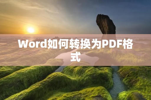 Word如何转换为PDF格式