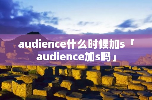 audience什么时候加s「audience加s吗」