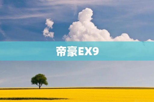 帝豪EX9:豪华且实用的家用轿车 帝豪EX9:豪华且实用的家用轿车