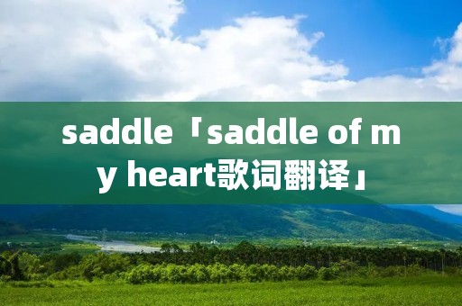 saddle「saddle of my heart歌词翻译」