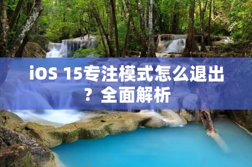 iOS 15专注模式怎么退出?全面解析