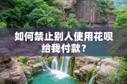 如何禁止别人使用花呗给我付款?