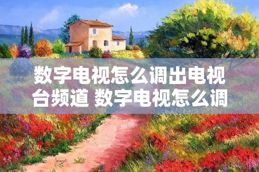 数字电视怎么调出电视台频道 数字电视怎么调出电视台频道? 数字电视怎么调出电视台频道 数字电视怎么调出电视台频道?