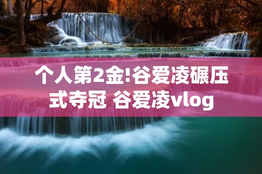 个人第2金!谷爱凌碾压式夺冠 谷爱凌vlog 个人第2金!谷爱凌碾压式夺冠 谷爱凌vlog