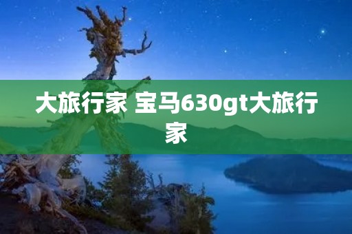 大旅行家 宝马630gt大旅行家 大旅行家 宝马630gt大旅行家