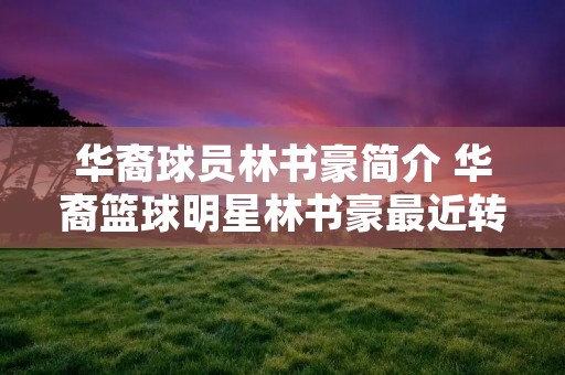 华裔球员林书豪简介 华裔篮球明星林书豪最近转会到哪支nba球队? 华裔球员林书豪简介 华裔篮球明星林书豪最近转会到哪支nba球队?