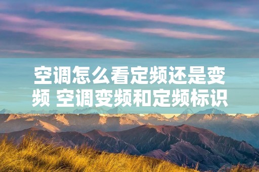 空调怎么看定频还是变频 空调变频和定频标识