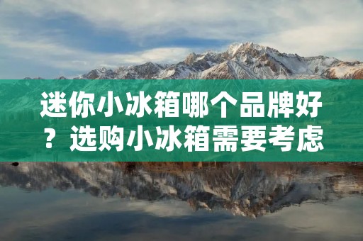 迷你小冰箱哪个品牌好？选购小冰箱需要考虑哪些因素？