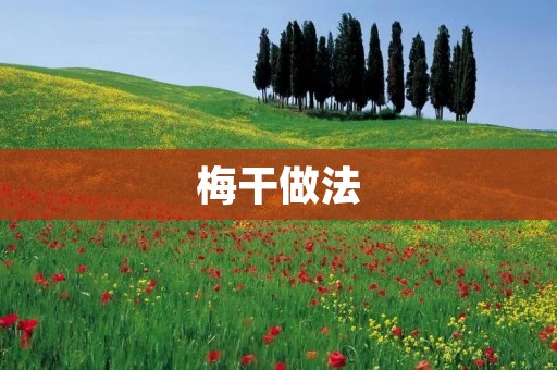 梅干做法：手把手教你做出美味的梅干
