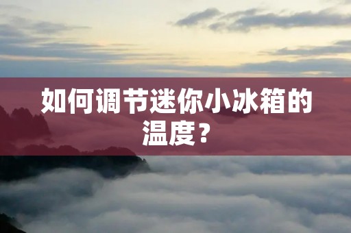 如何调节迷你小冰箱的温度？