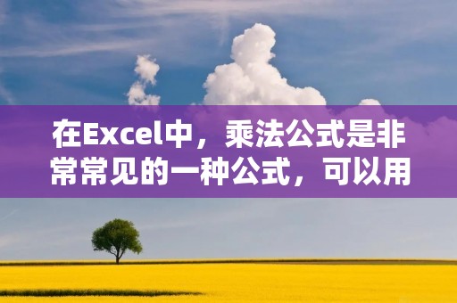 在Excel中,乘法公式是非常常见的一种公式,可以用于计算多个数值之间的乘积。如果你想知道如何输入Excel乘法公式,接下来的文章将为你详细介绍。