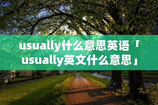 usually什么意思英语「usually英文什么意思」 usually什么意思英语「usually英文什么意思」