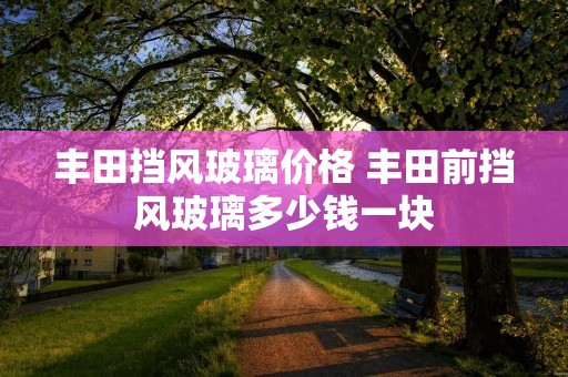 丰田挡风玻璃价格 丰田前挡风玻璃多少钱一块