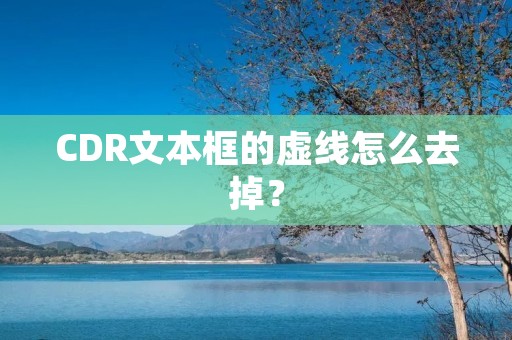CDR文本框的虚线怎么去掉?