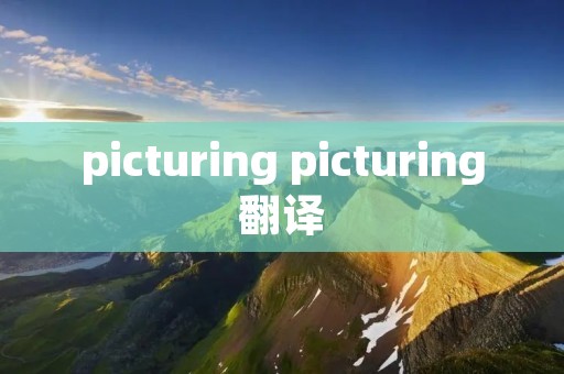 picturing picturing翻译