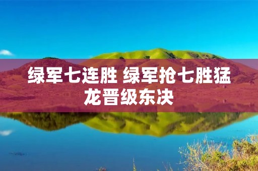 绿军七连胜 绿军抢七胜猛龙晋级东决